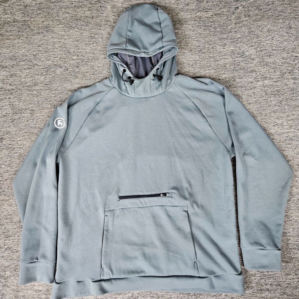 Backcountry Hoodie Men's XL Blue Tricot Peak Tech Hood Gaiter Neck Ventilated